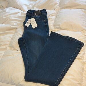 Express Dark Blue Flare Jeans